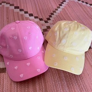 NWT Stoney Clover Lane X Target Heart & Smiley Face Baseball Hats